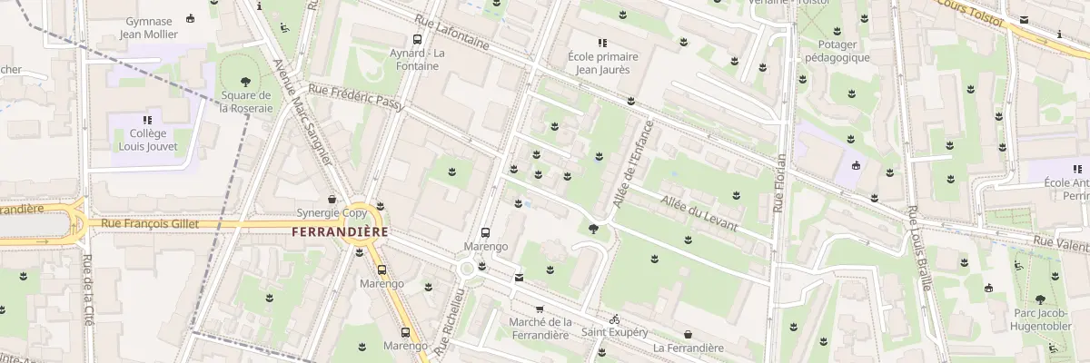 Plan du 3 All du Couchant à Villeurbanne