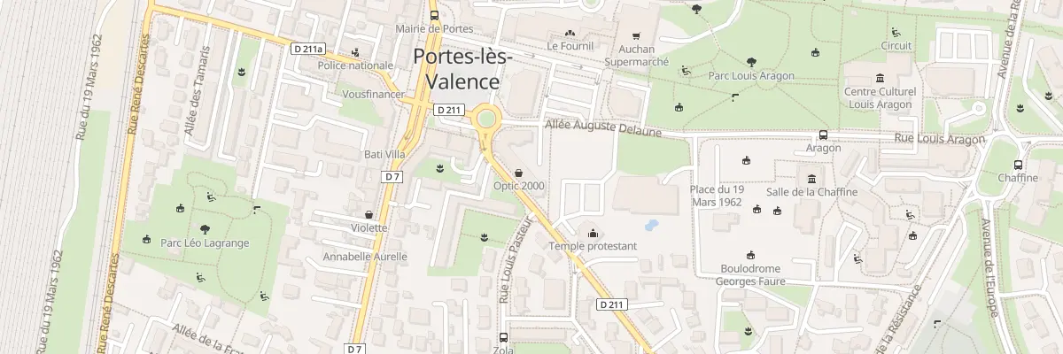 Plan du 5 Rue Emile Zola à Portes-lès-Valence