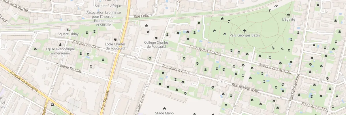 Plan du 29 Rue Jeanne d’Arc à Lyon 3e Arrondissement