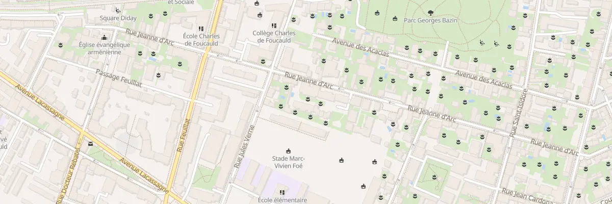 Plan du 36 Rue Jeanne d’Arc à Lyon 3e Arrondissement