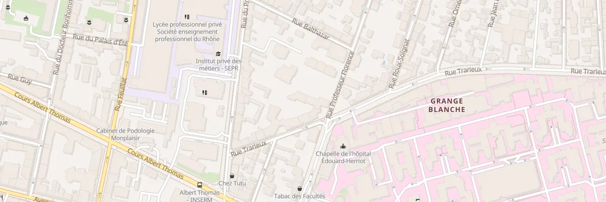 Plan du 11 Rue Trarieux à Lyon 3e Arrondissement