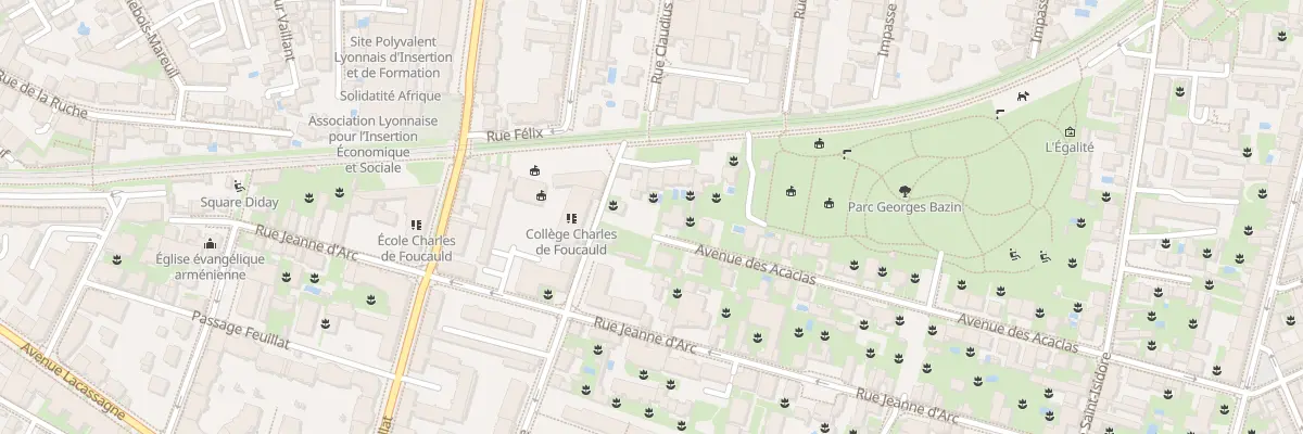 Plan du 38 Av des Acacias à Lyon 3e Arrondissement