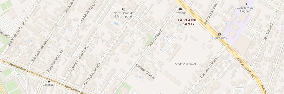 Plan du 12 Rue du Puisard à Lyon 8e Arrondissement