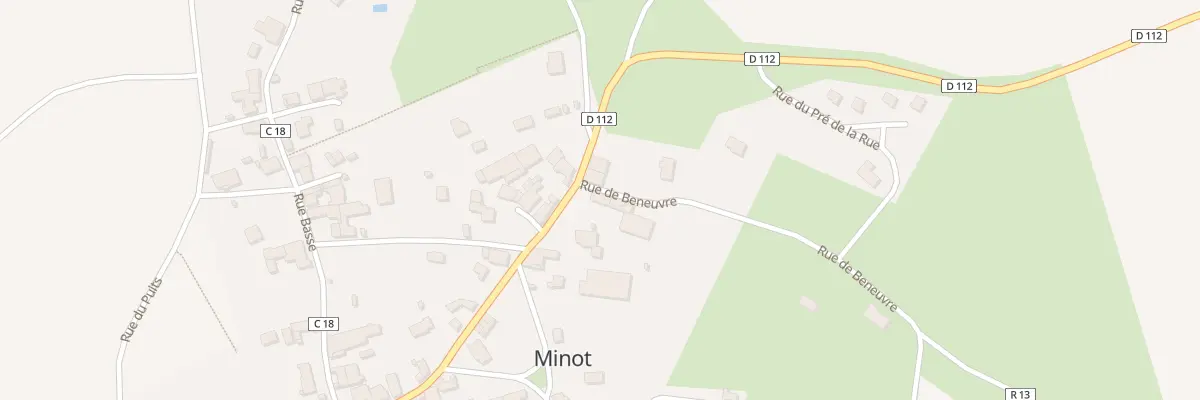 Plan du 2 Rue de Beneuvre à Minot