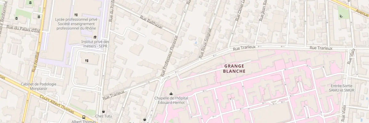 Plan du 25 Rue Trarieux à Lyon 3e Arrondissement