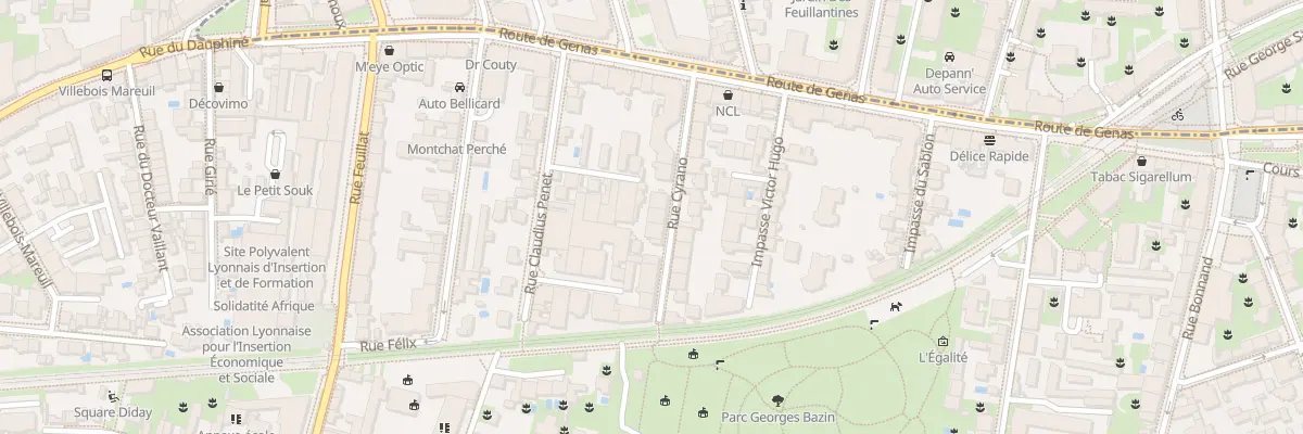 Plan du 14 Rue Cyrano à Lyon 3e Arrondissement