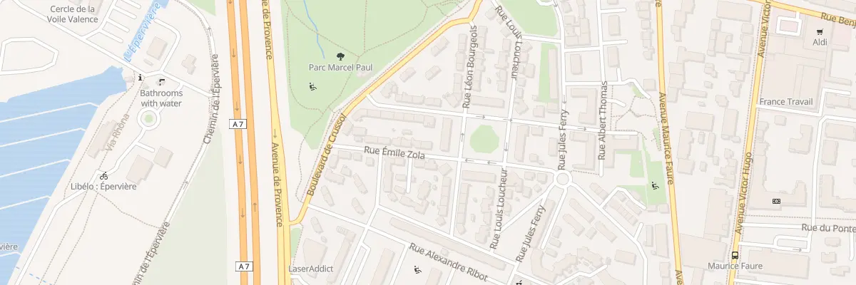Plan du 15 Rue Emile Zola à Valence