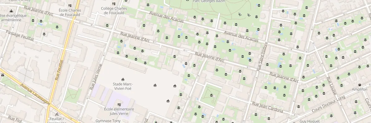 Plan du 50 Rue Jeanne d’Arc à Lyon 3e Arrondissement