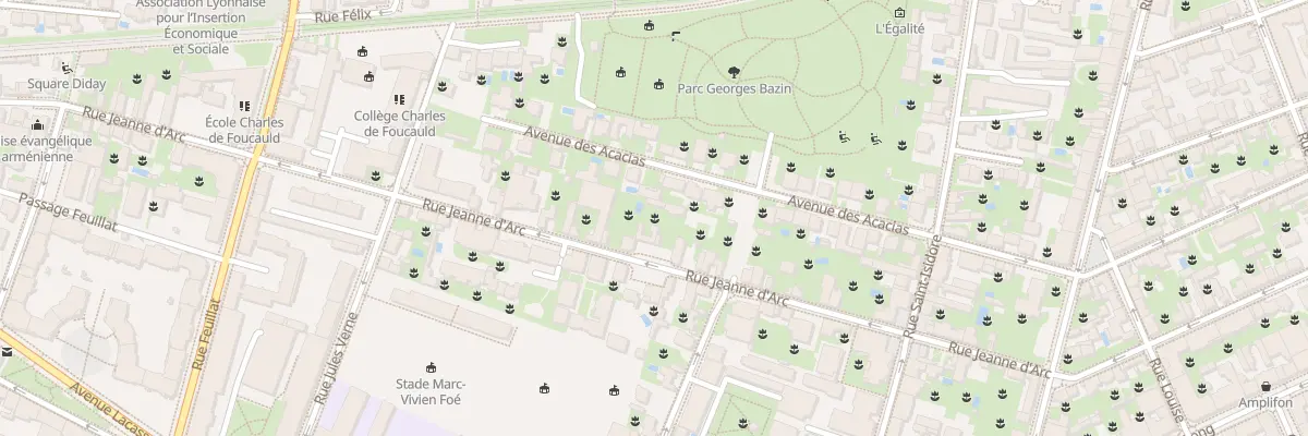 Plan du 45B Rue Jeanne d’Arc à Lyon 3e Arrondissement
