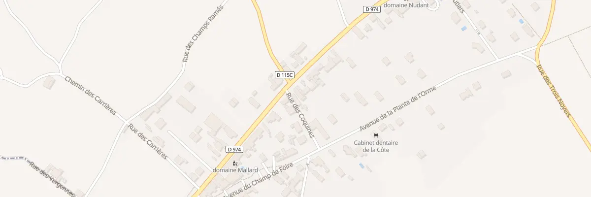 Plan du 1 Rue des Coquines à Ladoix-Serrigny