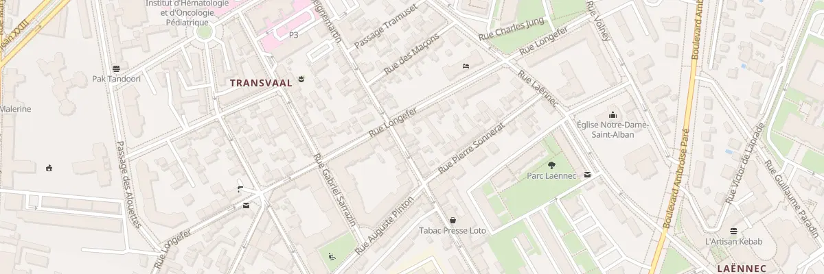 Plan du 23 Rue Seignemartin à Lyon 8e Arrondissement