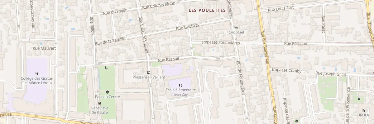 Plan du 16 Rue Benjamin Raspail à Villeurbanne