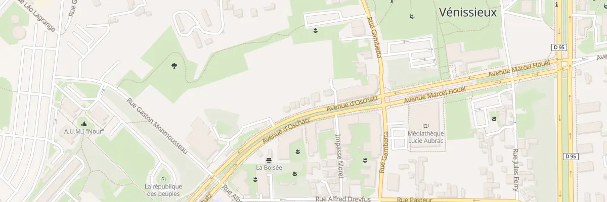 Plan du 9D Av d’Oschatz à Vénissieux