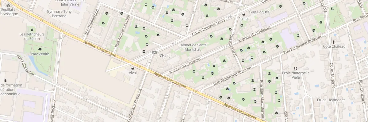 Plan du 7 Av du Château à Lyon 3e Arrondissement