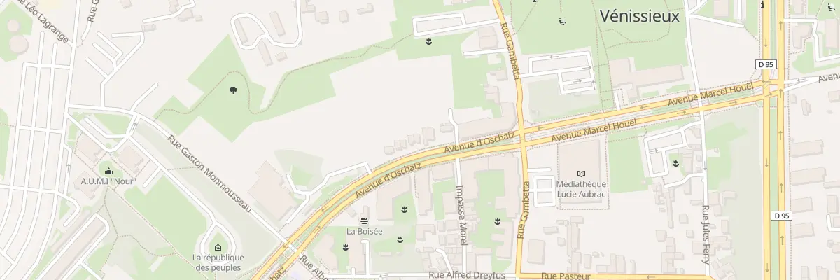 Plan du 9E Av d’Oschatz à Vénissieux