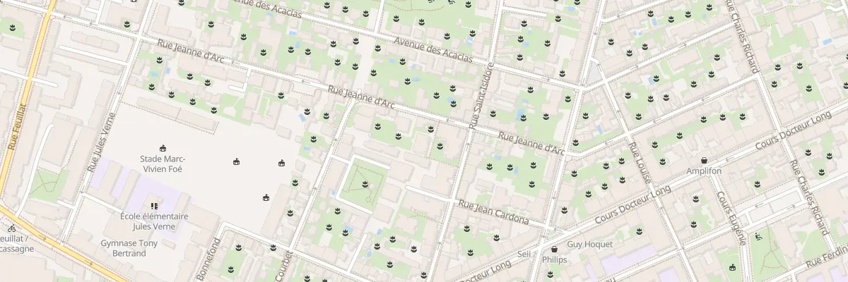 Plan du 62 Rue Jeanne d’Arc à Lyon 3e Arrondissement