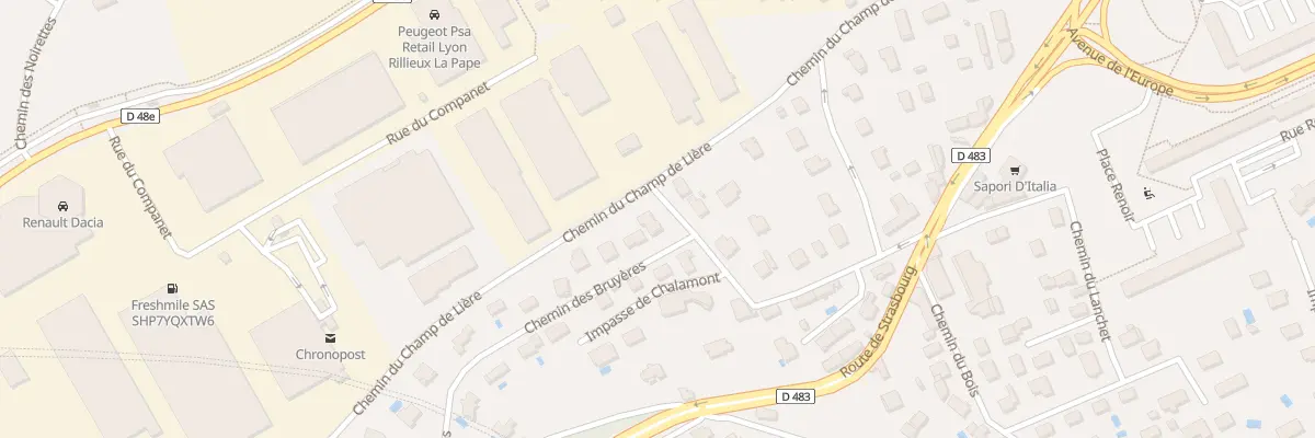 Plan du 25 Che des Bruyères à Rillieux-la-Pape