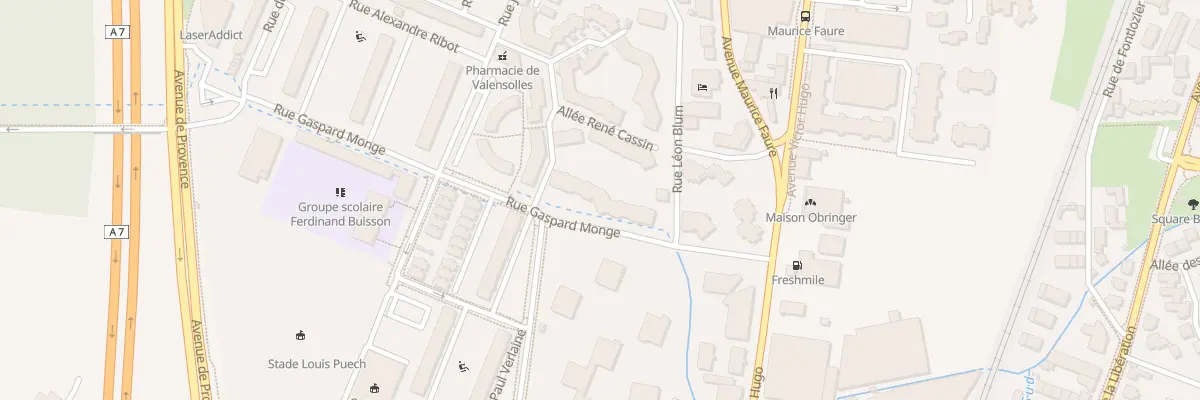 Plan du 45 Rue Monge à Valence