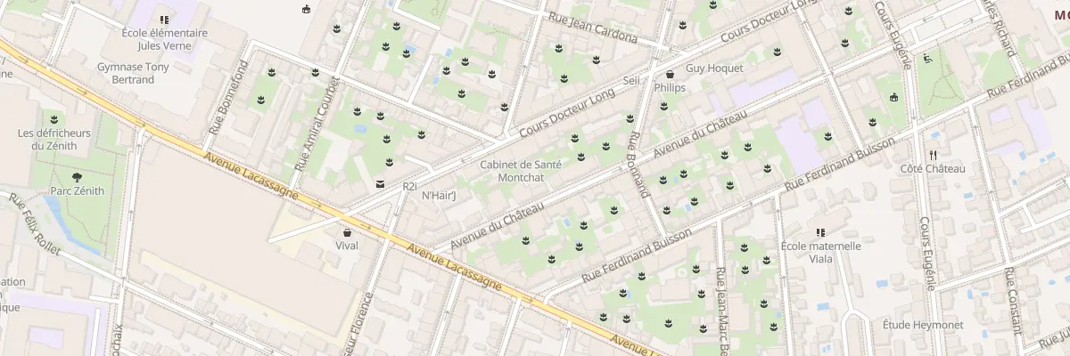 Plan du 9 Av du Château à Lyon 3e Arrondissement