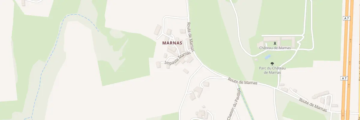 Plan du 1080 Marnas à Saint-Barthélemy-de-Vals