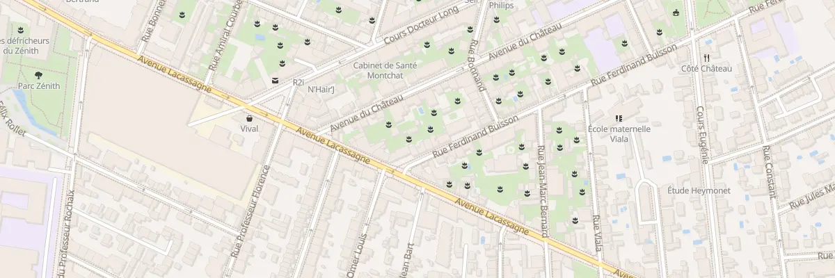 Plan du 7 Rue Ferdinand Buisson à Lyon 3e Arrondissement
