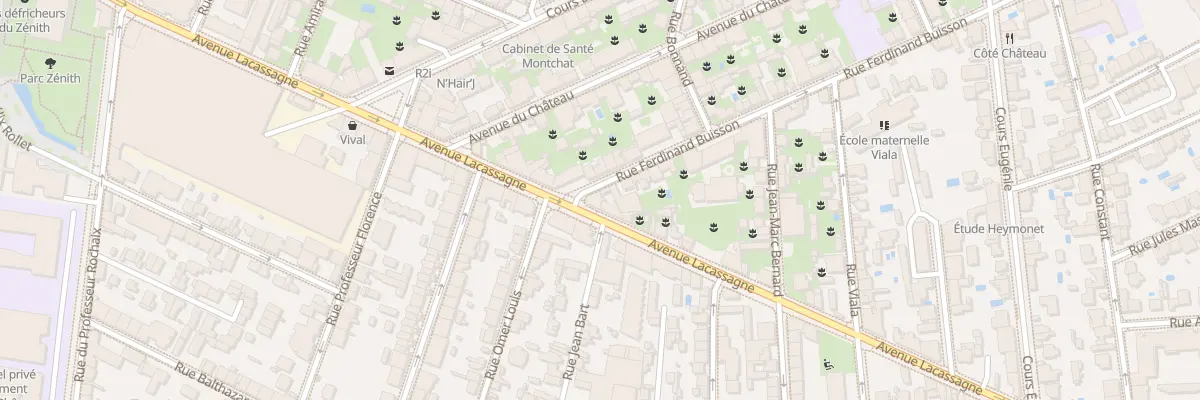 Plan du 2 Rue Ferdinand Buisson à Lyon 3e Arrondissement