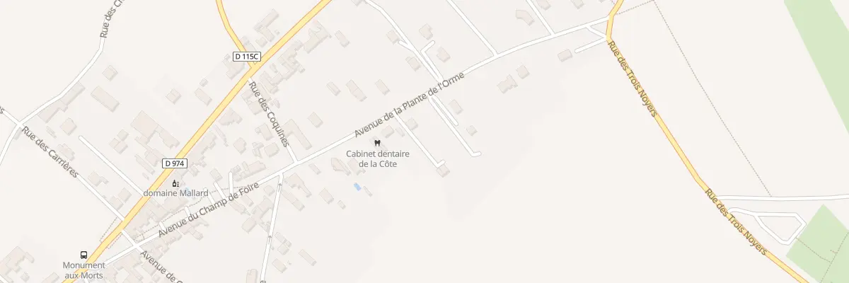 Plan du 13 Av de la Plante de l’Orme à Ladoix-Serrigny