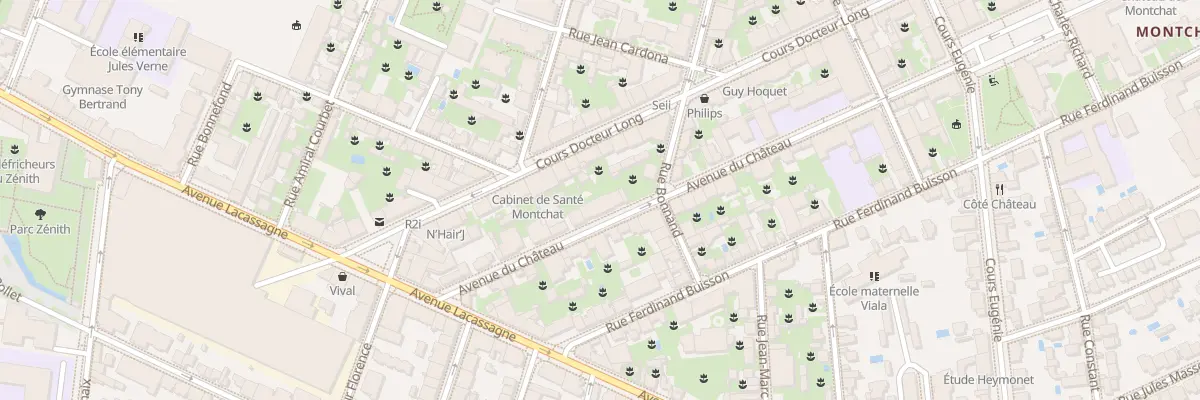 Plan du 15 Av du Château à Lyon 3e Arrondissement