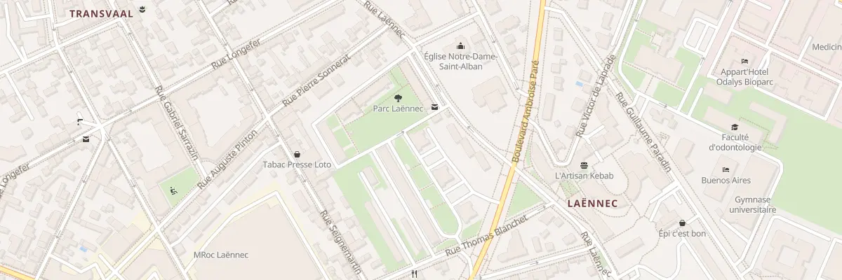 Plan du 43 Rue Thomas Blanchet à Lyon 8e Arrondissement