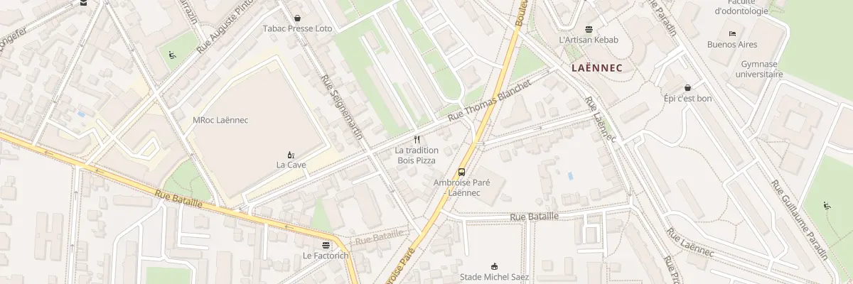 Plan du 28 Rue Thomas Blanchet à Lyon 8e Arrondissement