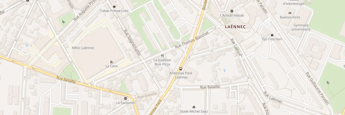 Plan du 30 Rue Thomas Blanchet à Lyon 8e Arrondissement