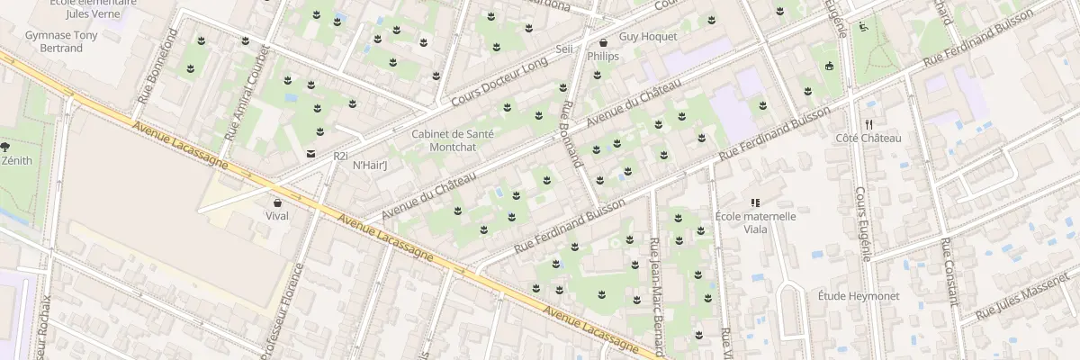 Plan du 22 Av du Château à Lyon 3e Arrondissement