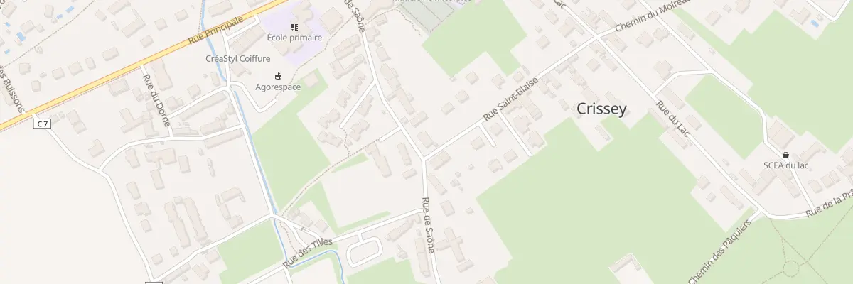 Plan du 13B Rue de Saône à Crissey