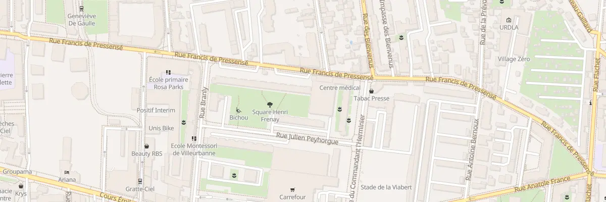 Plan du 3 Rue Julien Peyhorgue à Villeurbanne