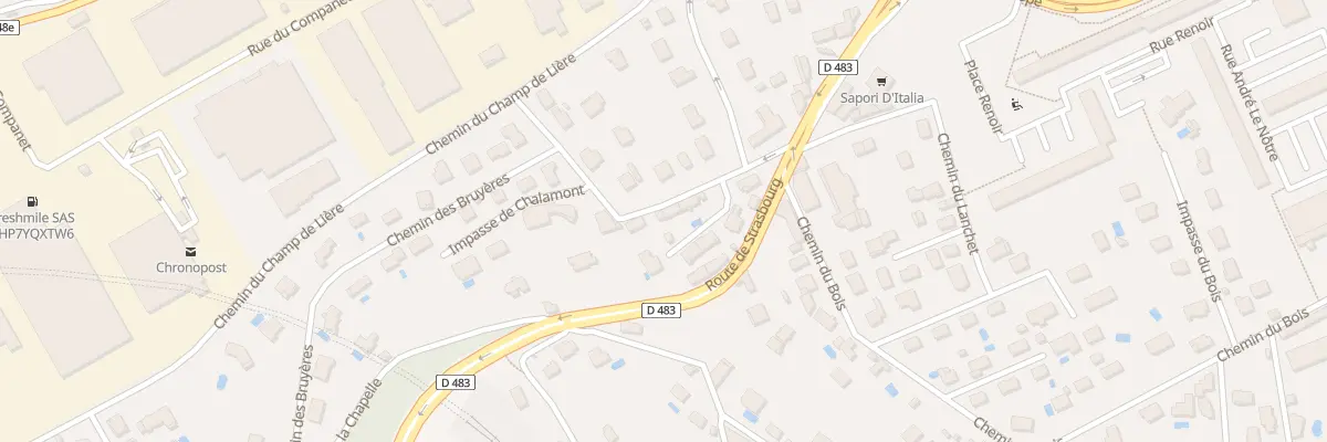 Plan du 1493 Rte de Strasbourg à Rillieux-la-Pape