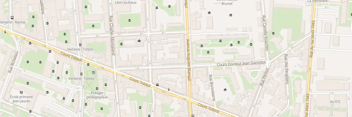 Plan du 19 Crs Doc Jean Damidot à Villeurbanne