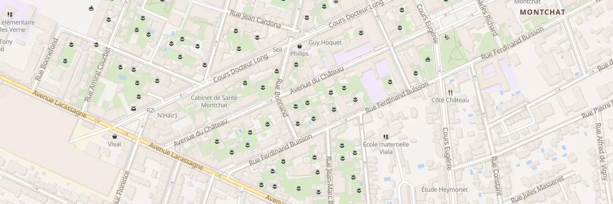 Plan du 30 Av du Château à Lyon 3e Arrondissement
