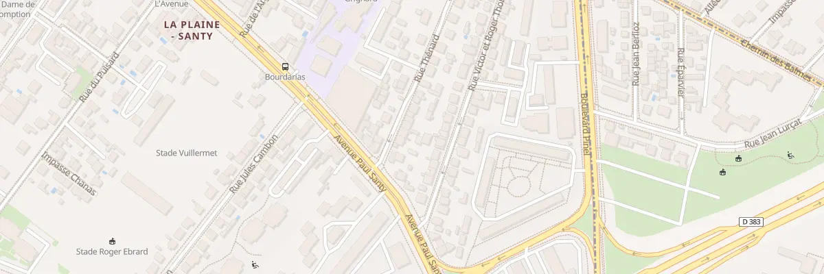 Plan du 6 Rue Thénard à Lyon 8e Arrondissement
