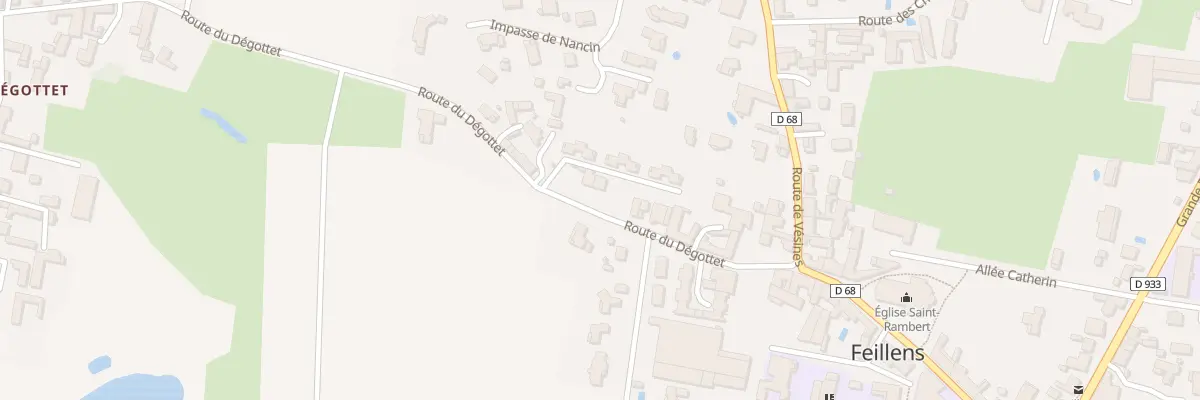 Plan du 170 Rte du Degottet à Feillens