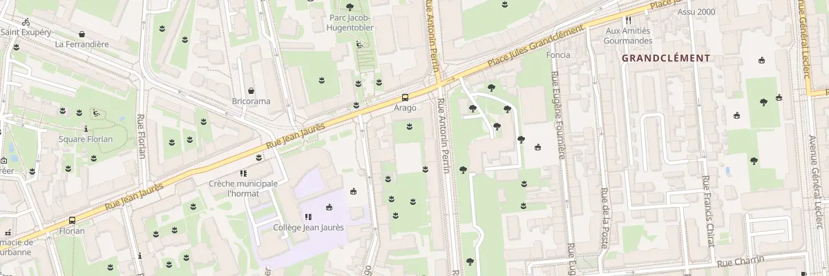 Plan du 68 Rue Jean Jaurès à Villeurbanne