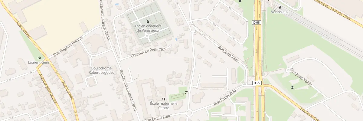 Plan du 12 Rue Victor Hugo à Vénissieux