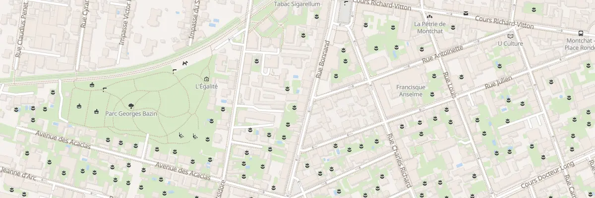 Plan du 24 Rue Bonnand à Lyon 3e Arrondissement