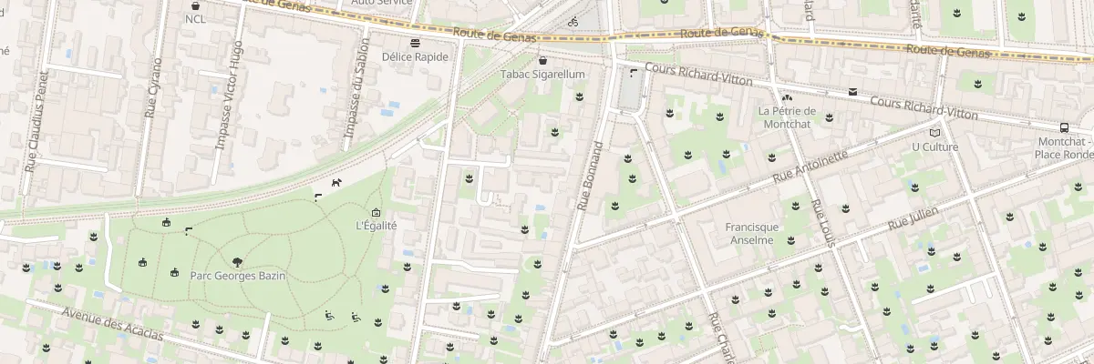 Plan du 18 Rue Bonnand à Lyon 3e Arrondissement