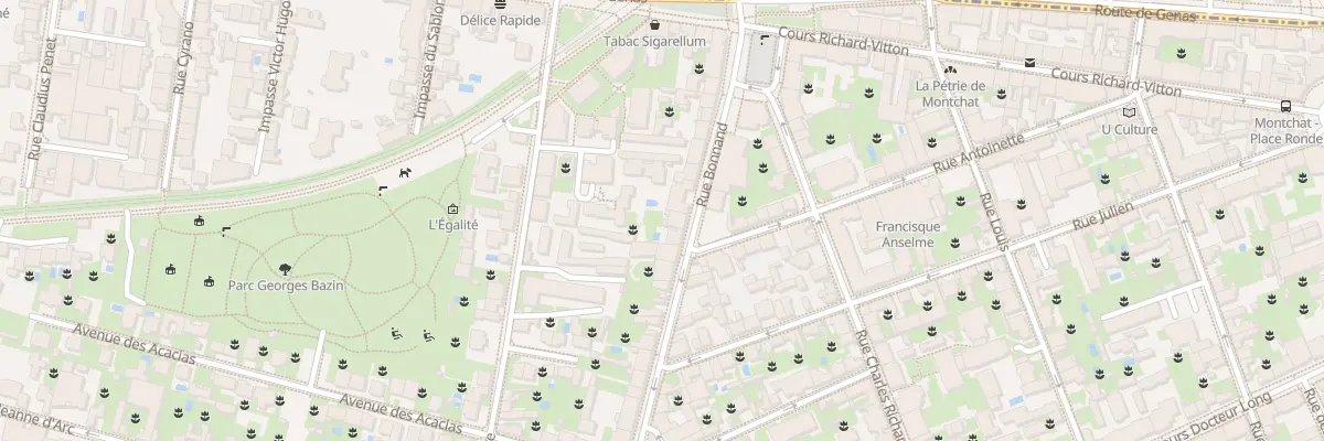 Plan du 20 Rue Bonnand à Lyon 3e Arrondissement