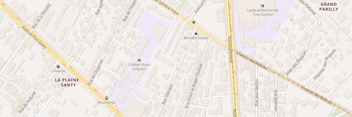 Plan du 33 Rue Thénard à Lyon 8e Arrondissement