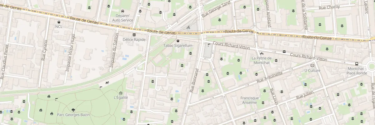 Plan du 8 Rue Bonnand à Lyon 3e Arrondissement