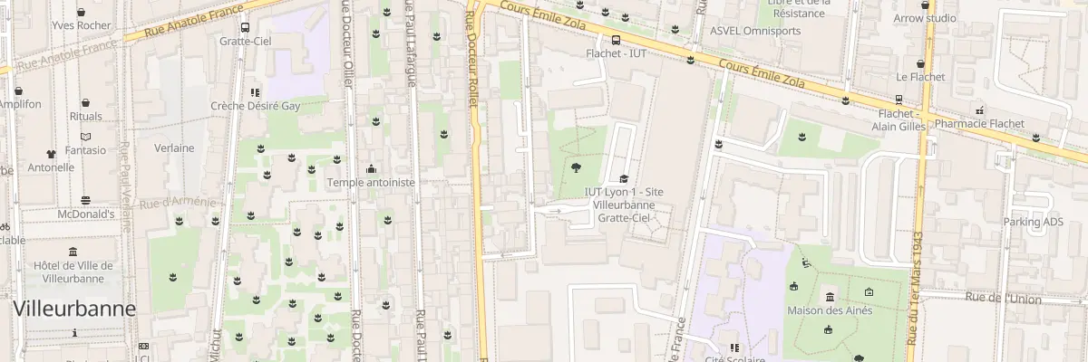 Plan du 17 Rue Raoul Durand à Villeurbanne
