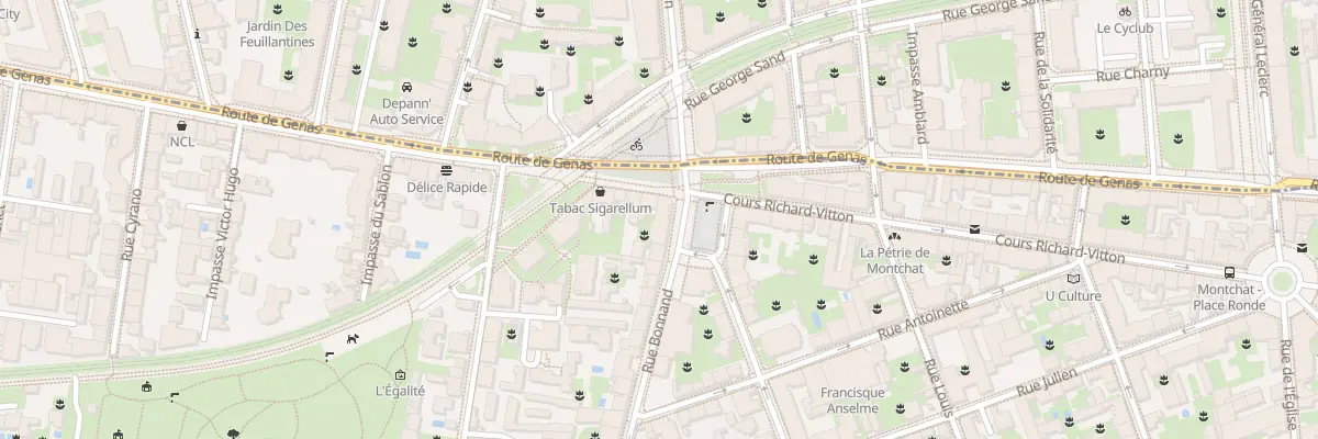 Plan du 2 Rue Bonnand à Lyon 3e Arrondissement