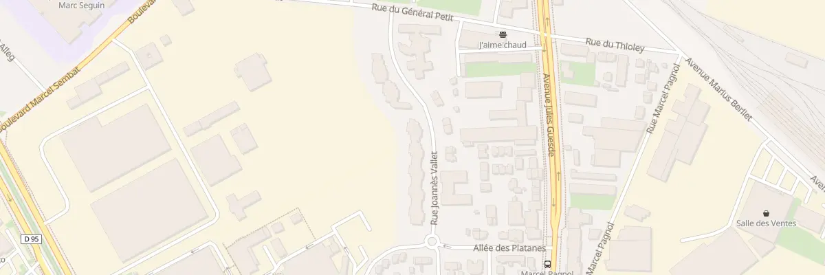 Plan du 12 Rue Joannès Vallet à Vénissieux