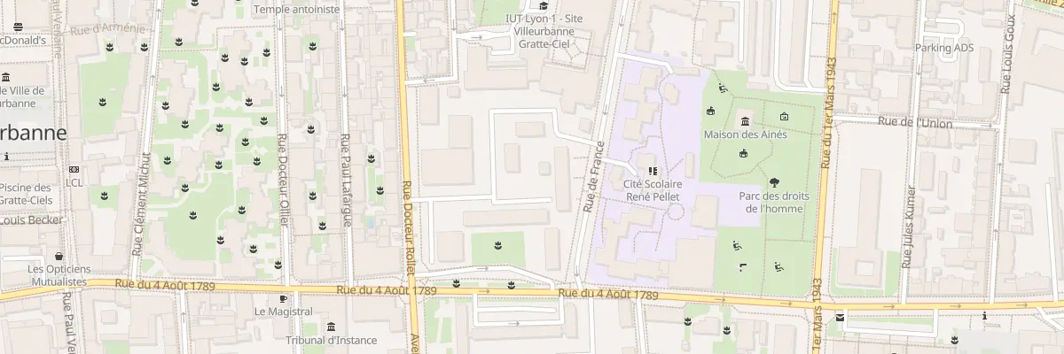 Plan du 107 Rue du Quatre Aout à Villeurbanne